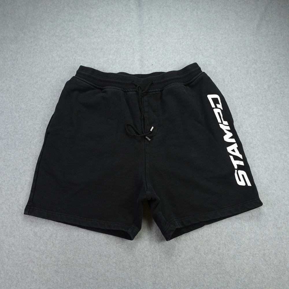 Stampd Shorts Mens Medium Black Graphic Logo Jogger Sweat‎ Streetwear Casual